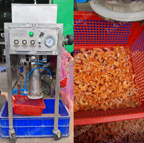 Dried shrimp peeling machine
