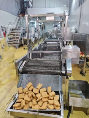 Máy Chiên Cơm Cháy Băng Tải